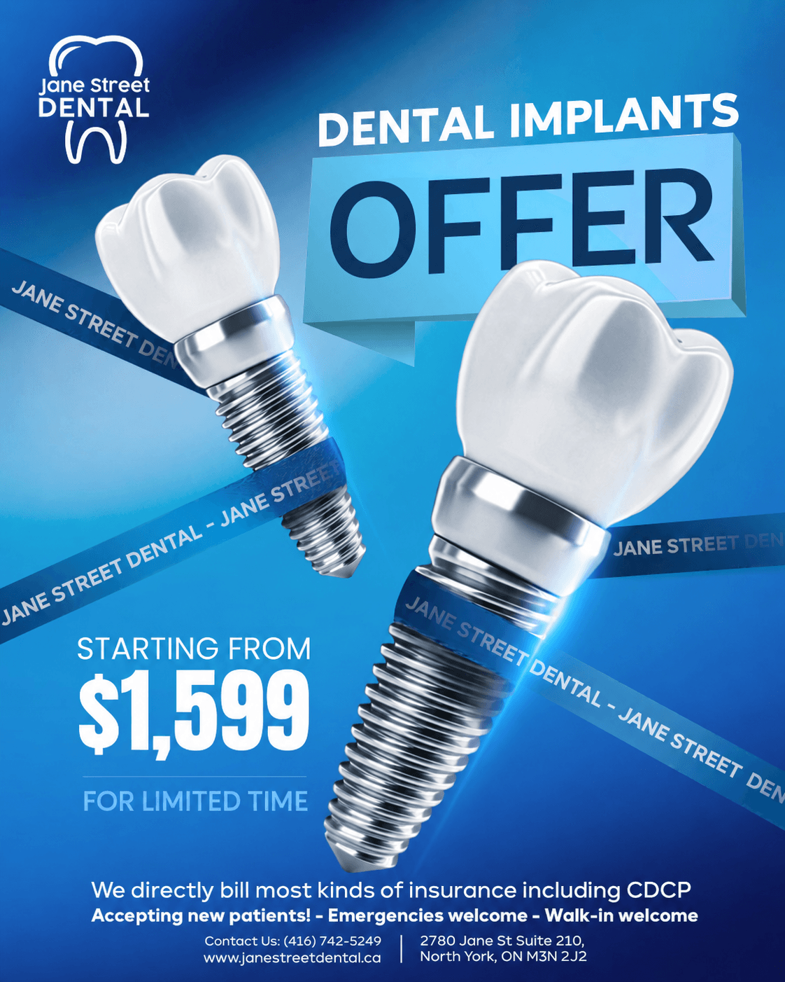 Dental Implants Offer — Starting at $1,599 for a Limited Time
